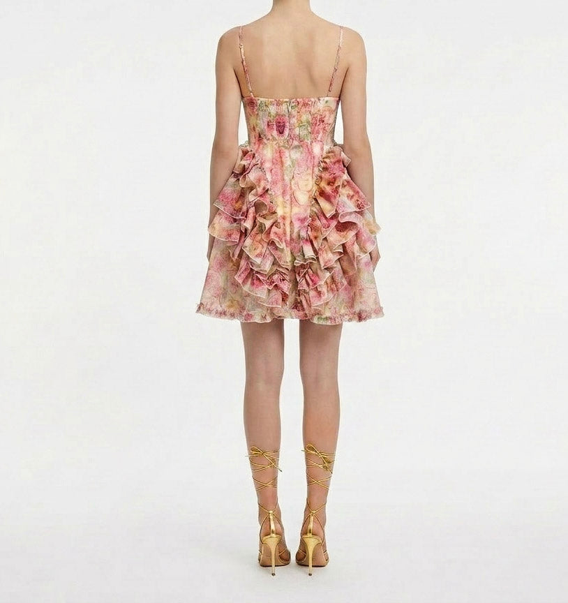 Feya Mini Blush Corset Dress