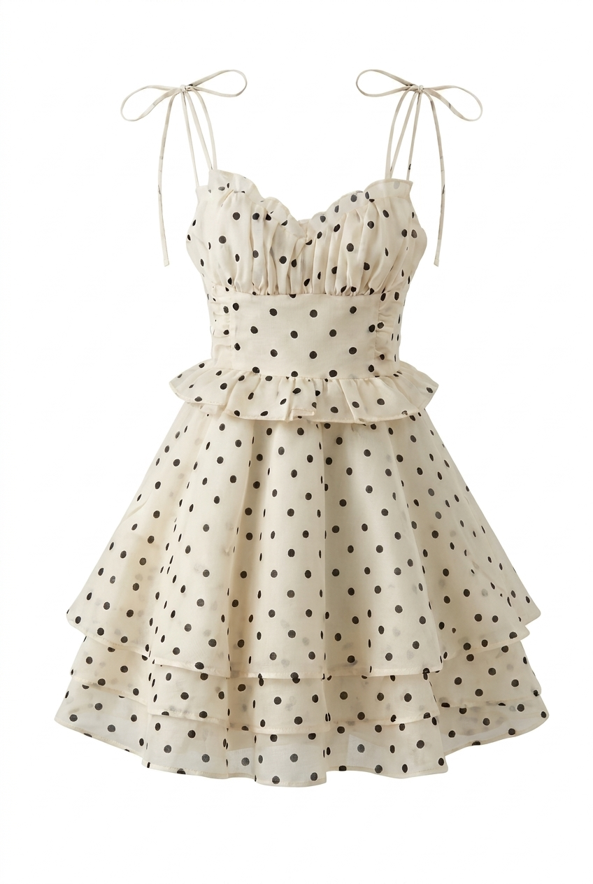 Feya Mini Polka Dress