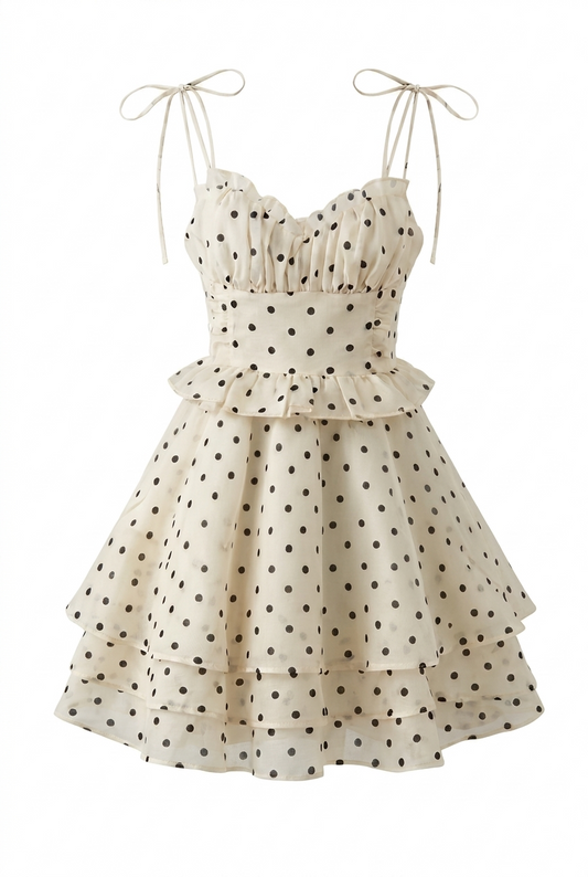 Feya Mini Polka Dress