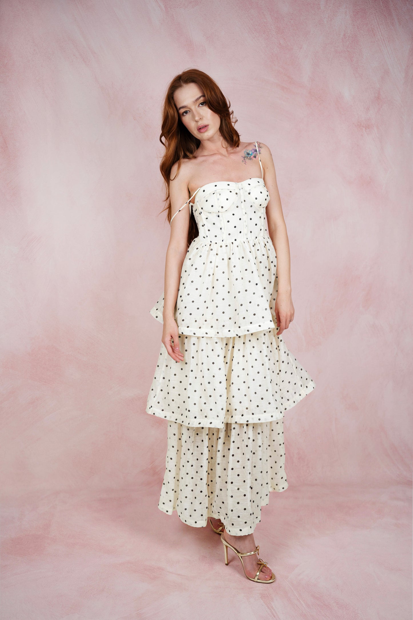 Feya Rochie Polka Ivory