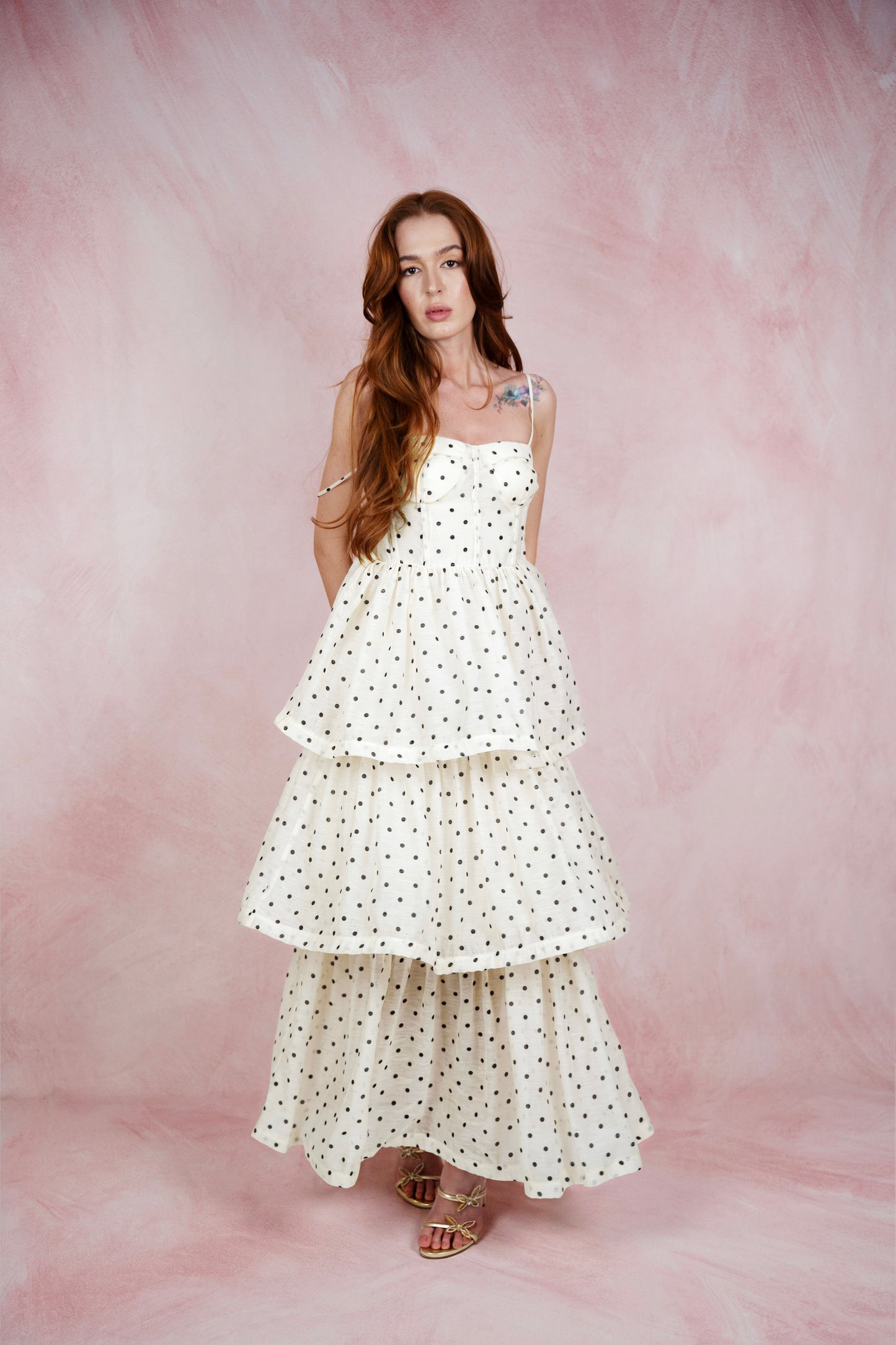 Feya Rochie Polka Ivory