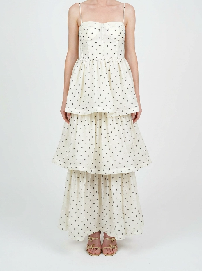 Feya Rochie Polka Ivory