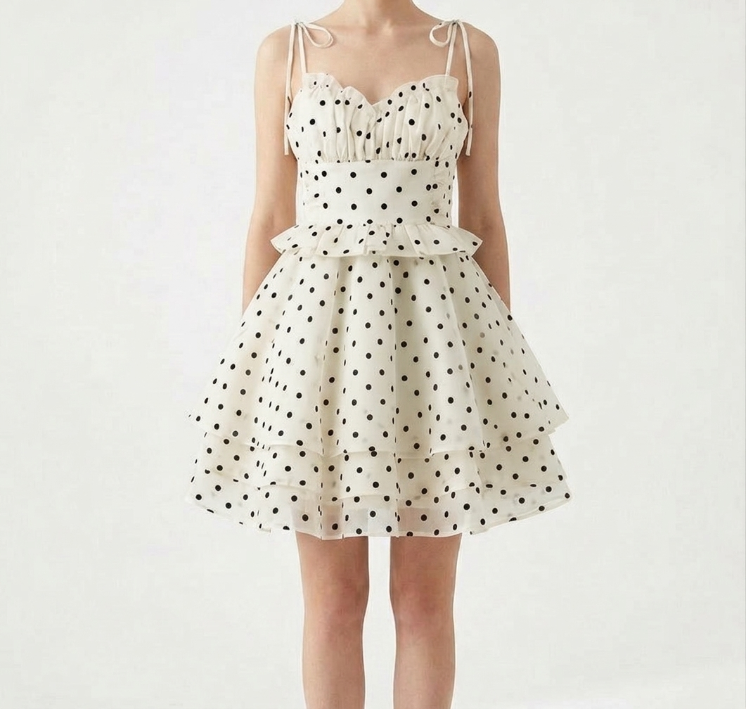 Feya Mini Polka Dress