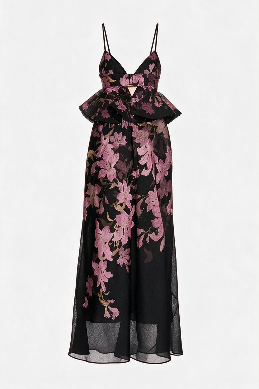 Feya Noir Jardin Dress