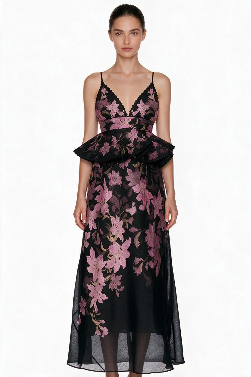 Feya Noir Jardin Dress