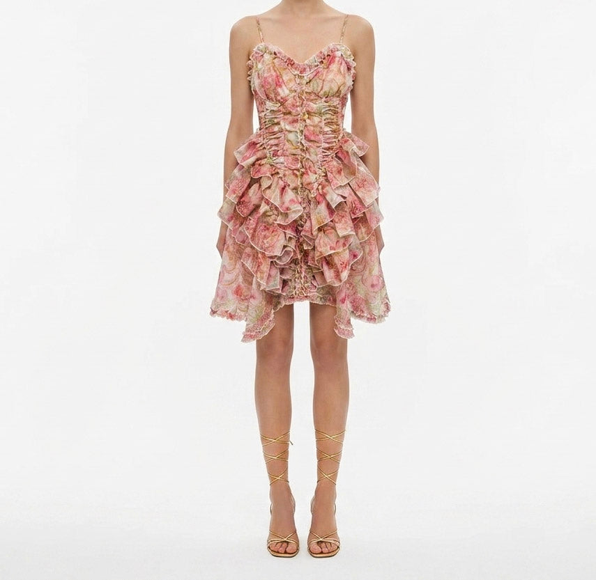 Feya Mini Blush Corset Dress